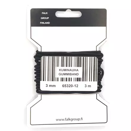 PYÖREÄKUMINAUHA MUSTA - Ompelulangat ja ompelutarvikkeet - 7316712125751 - 1