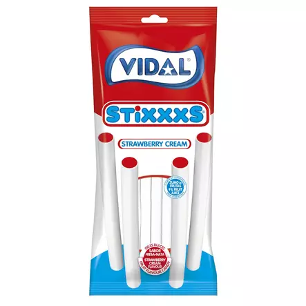 Stixxxs Vidal mansikka-kermatäytteiset tikut 90g - Makeiset ja karkit - 8413178339261 - 1