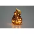 Lasi päärynä LED-valoilla 18 cm ruskea - Valohahmot ja valokoristeet - 6410416574011 - 2