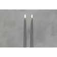 3D LED-kynttilä 2kpl 28 cm harmaa - LED-kynttilät - 6410416578781 - 1