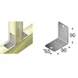 Rakennuskulma 90 x 90 x 65 x 2,0 mm - Naulauslevyt ja kulmalevyt - 4741280711151 - 2