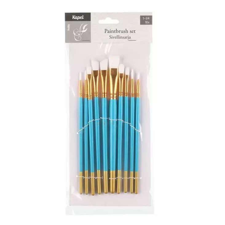 Sivellinsarja nylon 10-osainen - Taiteilijatarvikkeet - 6410413234581 - 1