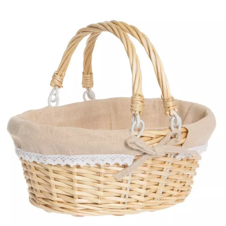 Herkkukori ovaali natural 28x21 cm - Joulukoristeet ja lumihiutalepallot - 6410416419381 - 1