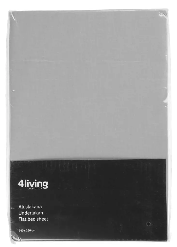 ALUSLAKANA 240x260 cm Harmaa - Pussilakanat, petivaatteet ja tyynyt - 6410413291171 - 1