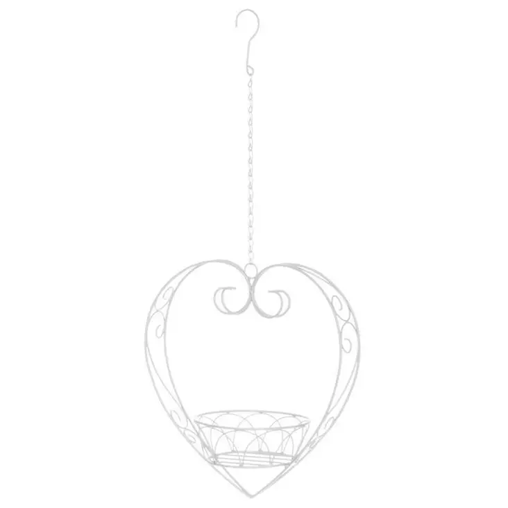 Amppeli sydän valkoinen - Ulkoruukut - 6410416470481 - 1