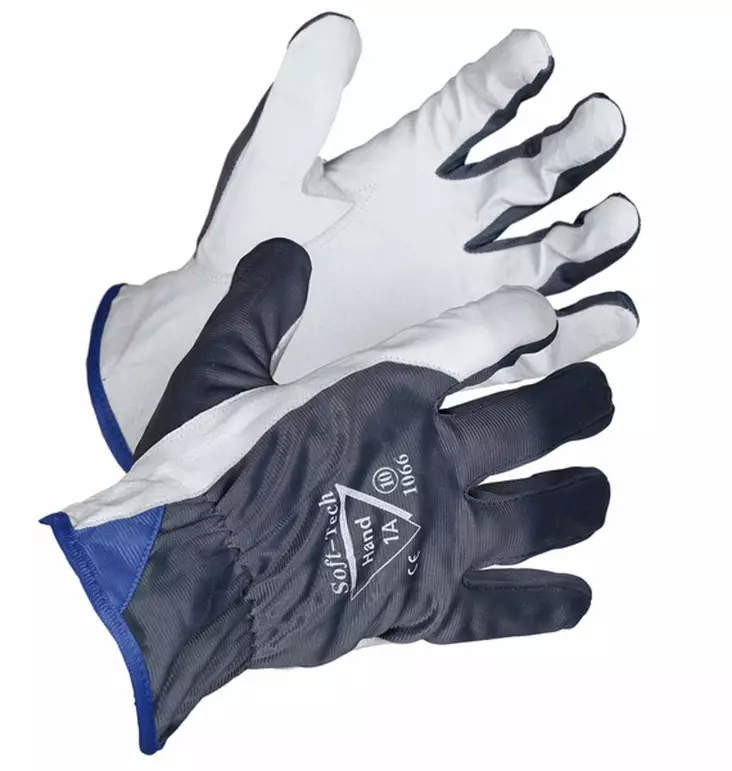 ASENTAJANHANSKAT Soft-tech softsika/harmaa Nylon vuoriton - Työkäsineet - 6420217106601 - 1