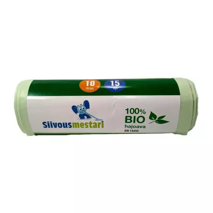 BIOJÄTEPUSSIT 10L 15kpl/rll - Biojätepussit - 6438159056991 - 1