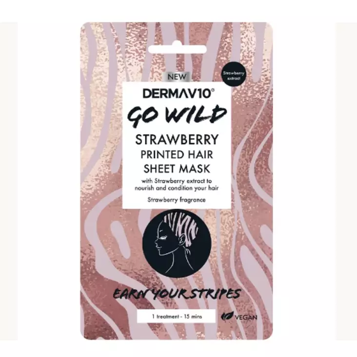 Derma V10 Wild Strawberry hiusnaamio - Hiusten muotoiluaineet - 5056235401681 - 1