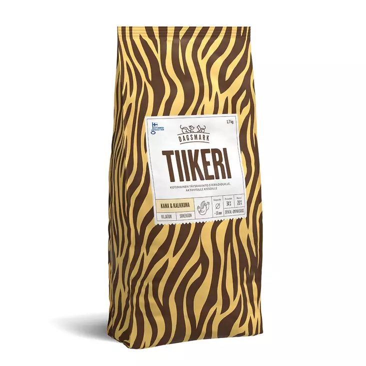 DM TIIKERI viljaton kana-kalkkuna 1,7 kg - Kissanruoat ja herkut - 6430066385331 - 1