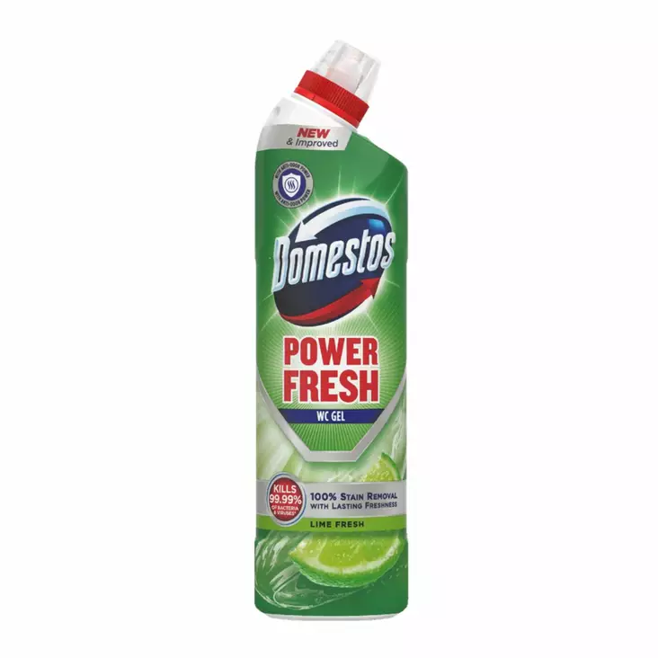 Domestos WC-puhdistusaine Power Fresh Lime 750ml. - WC-puhdistusaineet - 8720182431271 - 1