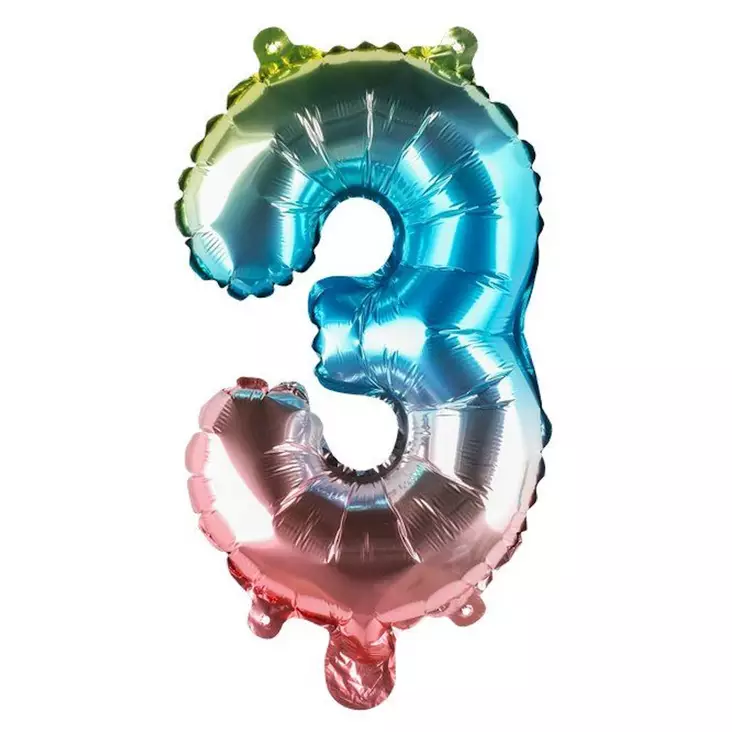 Folionumeropallo 3 - Vappukoristeet ja -tarvikkeet - 6410416333991 - 1