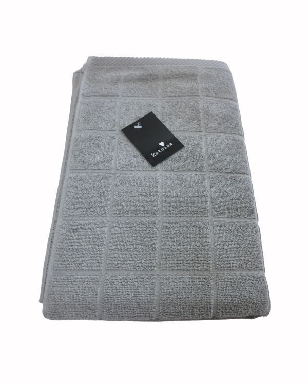 Frotee kylpypyyhe harmaa 70x140cm Kotoisa - Kylpypyyhkeet ja käsipyyhkeet - 6438159909051 - 1