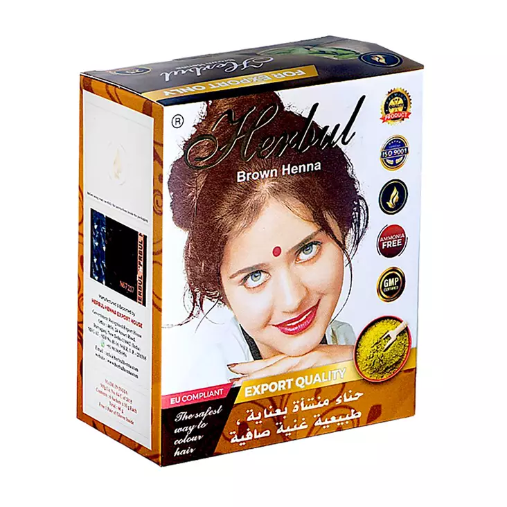 Hiusväri Herbu Brown Henna 6x10g - Hiusvärit ja sävytteet - 8694677100051 - 1