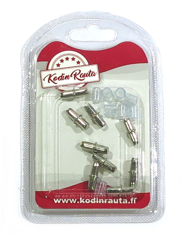 HYLLYNKANNATIN 5MM METALLINEN 8KPL - Hyllynkannattimet ja seinäkiskot - 6438417018471 - 1