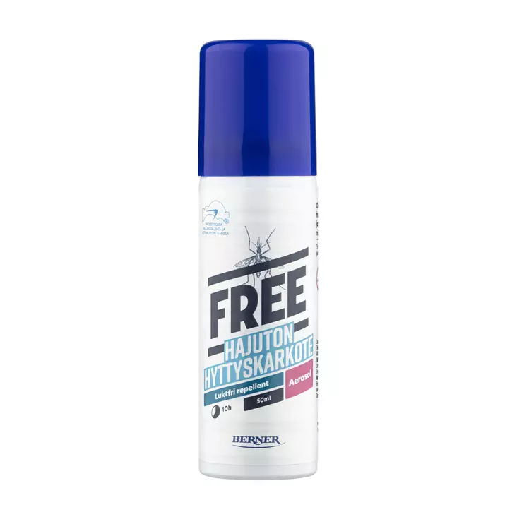 FREE HYTTYSKARKOTE 50ML AEROSOL - Hyttysmyrkyt ja hyttyssavut - 6414504818711 - 1