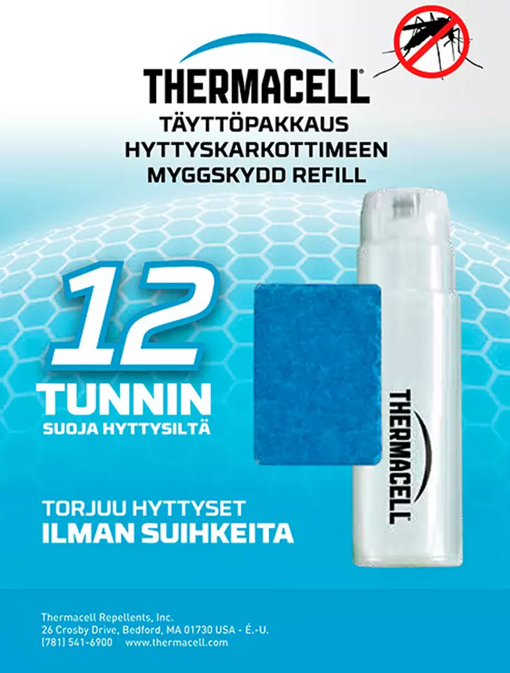 HYTTYSTORJUNTALAITTEEN TÄYTTÖPAKKAUS 12H THERMACELL - Thermacell laitteet ja patruunat - 0843654020211 - 1