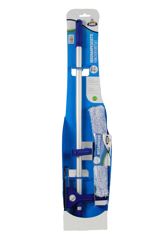 kolmiosainen ikkunanpesusetti varren s=C3=A4=C3=A4t=C3=B6mahdollisuude=
lla - Ikkunankuivaimet ja -pesimet - 6416096005821 - 1