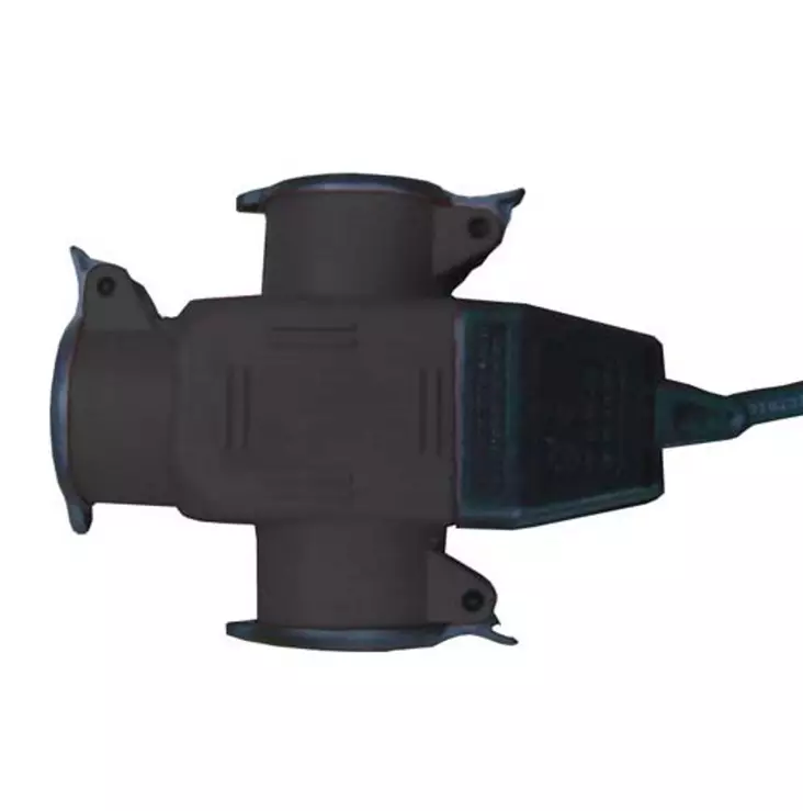 JATKOPISTORASIA 3-OSAINEN KUMI SUOJATTU - Jatkojohdot, kaapelikelat ja tarvikkeet - 6438140940391 - 1