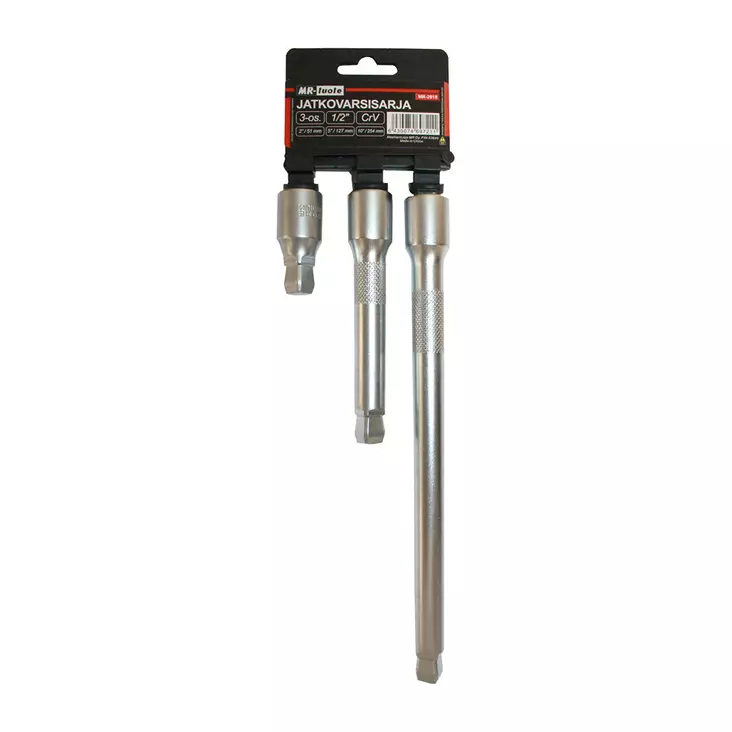 Jatkovarsisarja 1/2" 3-osainen CrV - Jatkovarret ja niveljatkot - 6430074697211 - 1