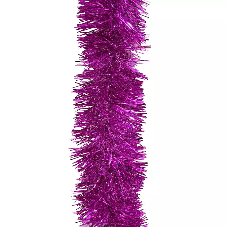 JOULUNAUHA 7,5 cm x 2 m pinkki - Kuusenpunokset ja latvatähdet - 6438159231671 - 1