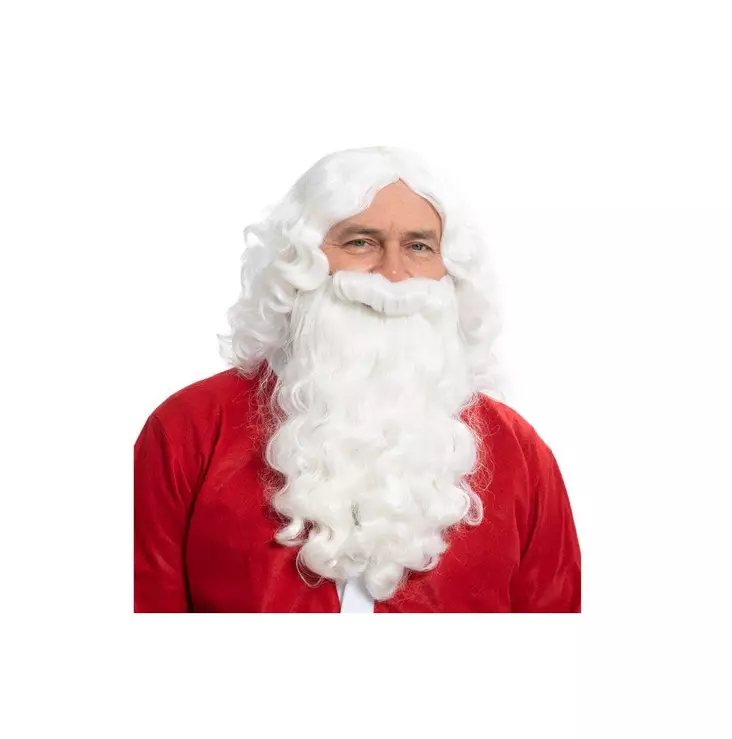 joulupukin parta ja peruukki setti - Jouluasusteet ja tonttulakit - 6410410107161 - 1