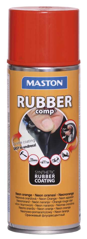 KUMIMAALI RUBBER COMP NEON ORANSSI 400ML SPRAYMAALI MASTON - Spraymaalit - 6412490027391 - 1