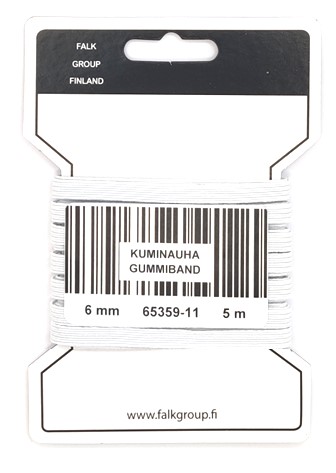 KUMINAUHA 6 MM VALKOINEN - Ompelulangat ja ompelutarvikkeet - 7316710653591 - 0