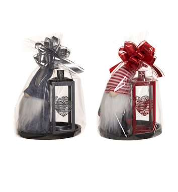 lahjapakkaus lyhty ja tonttu - Joululyhdyt ja joulukynttilät - 6410416009421 - 2
