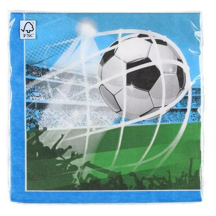 Lautasliina Soccer Fans 33x33cm 20kpl - Kertakäyttöpöytäliinat - 5201184937471 - 1