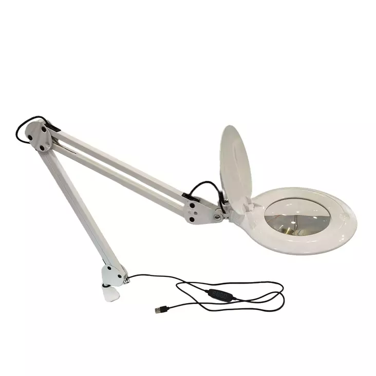 LED-suurennuslasivalaisin USB valkoinen - Pöytävalaisimet - 6438168121031 - 1