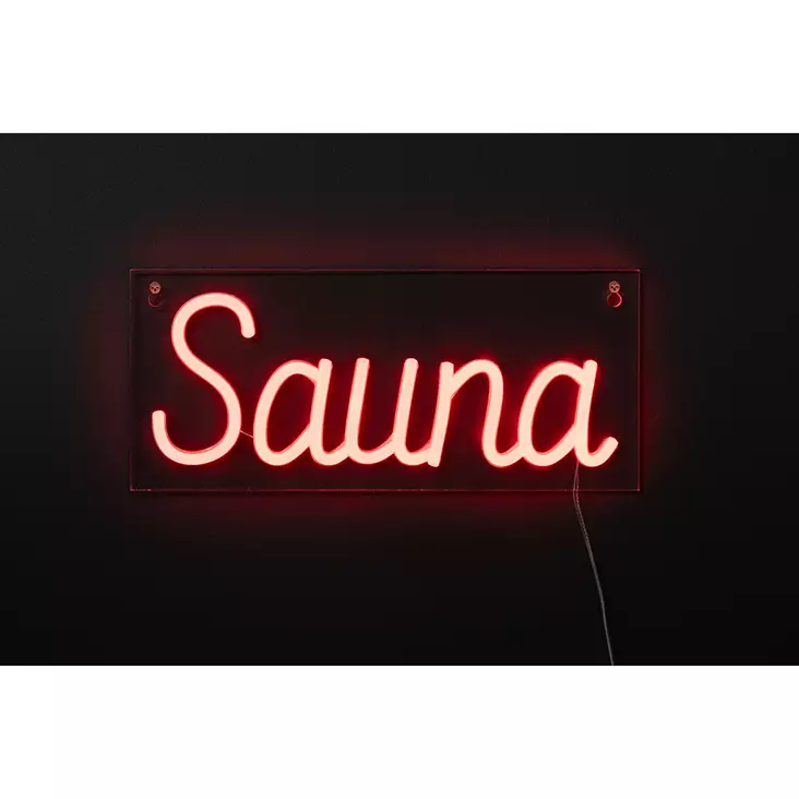 LED-valo teksti Sauna punainen - Valohahmot ja valokoristeet - 6410416573281 - 1
