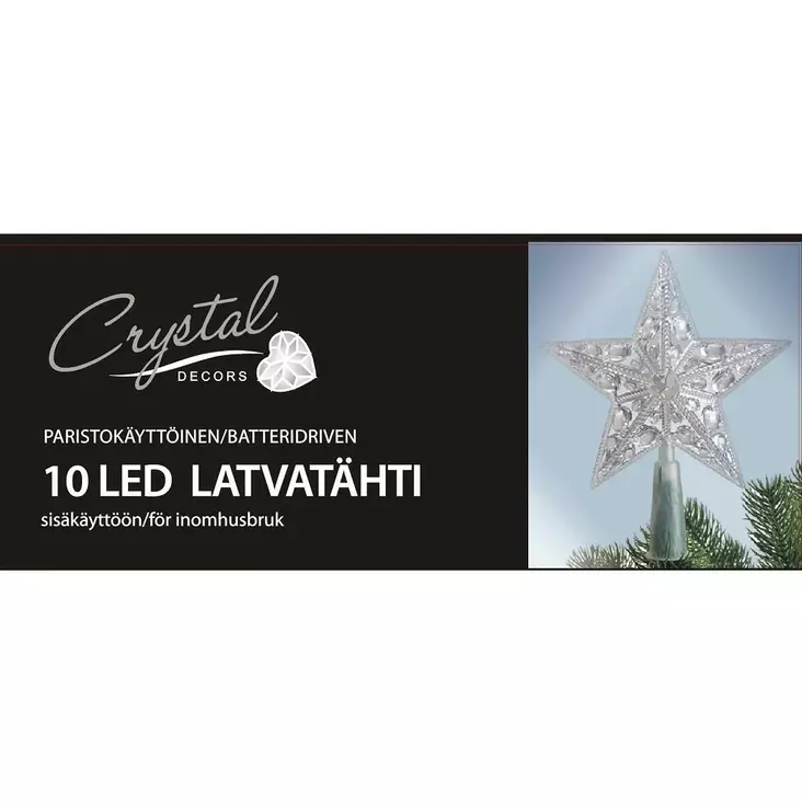 LED LATVATÄHTI 10 LED - Valosarjat paristokäyttöiset - 6438159119771 - 1