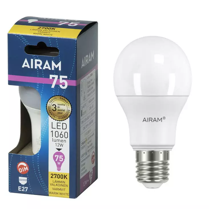 LED OP P45 6W/827 E27 DIM A60 - Lamput E27 kanta - 6435200244451 - 1