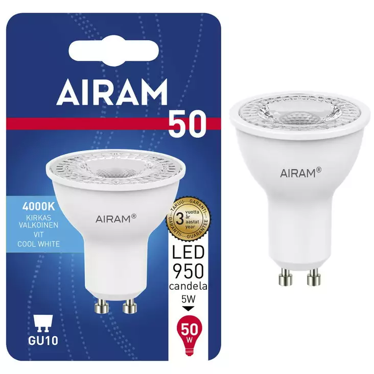 LED PAR16 5W/480 GU10 - Lamput GU10 kanta - 6435200242501 - 1