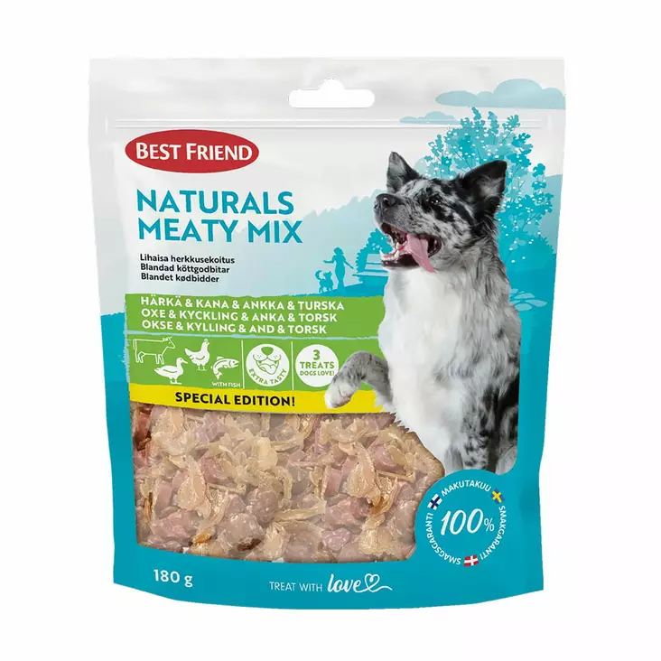 BF Naturals lihaisa herkkusekoitus 180g - Koiranruoat ja herkut - 5700551173011 - 1