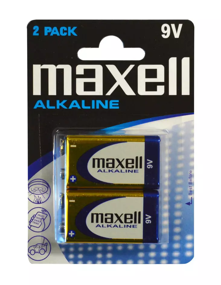 Maxell 6LR61 9V 2-pack - Erikoisparistot - 4902580165161 - 1
