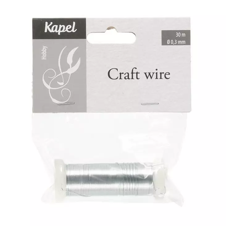 Metallilanka hopea 0,3mm 30m - Askartelutarvikkeet - 6410413103221 - 1