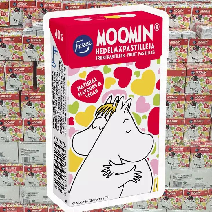 Hedelmäpastilli 20rs/pkt Fazer Moomin hedelmäpastilli 20x40 g - Pastillit - 6416453442641 - 1