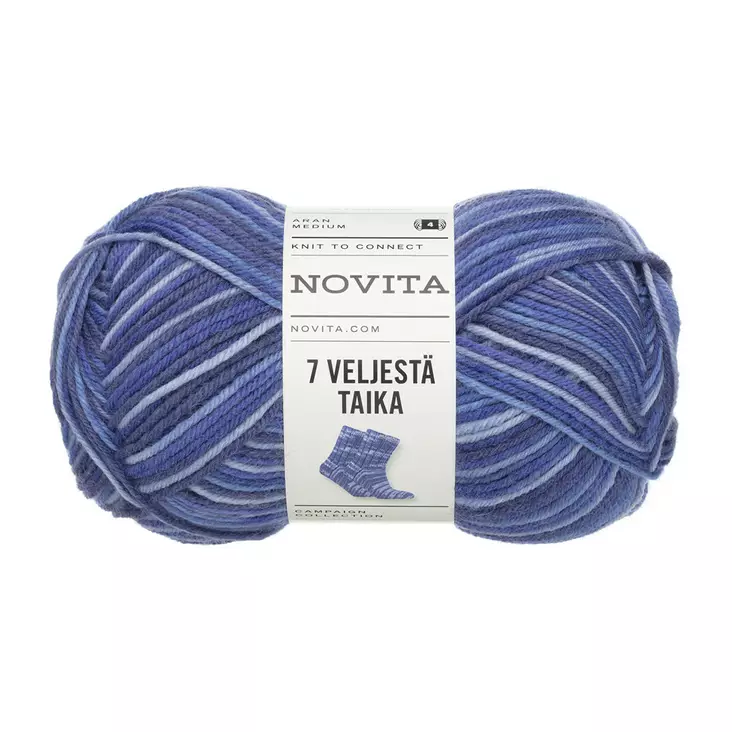 Novita 7 Veljestä taika 150g järvet - Sukkalangat - 6412618215631 - 1