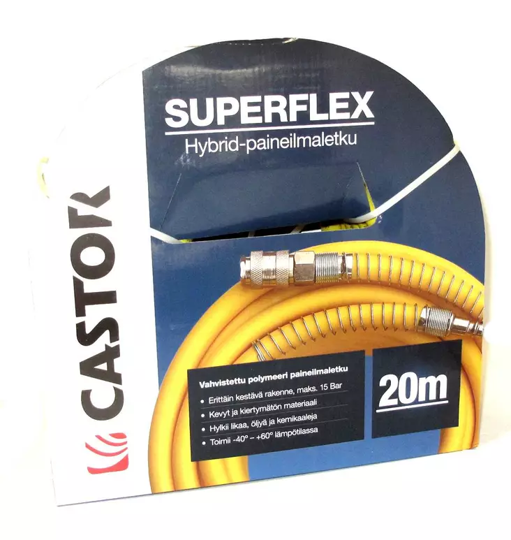 Paineilmaletku 20 m Superflex, Castor - Paineilmaletkut ja -liittimet - 6438168087771 - 1