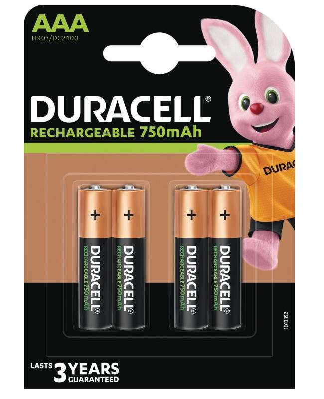 PARISTO DURACELL PLUS AAA 750 mAH 4 KPL - Ladattavat paristot ja paristolaturit - 5000394090231 - 1