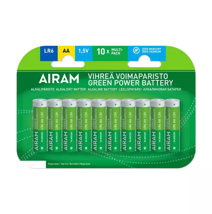 Paristo AA 10kpl/pkt Airam voima paristo - Sormiparistot - 6435200143501 - 1
