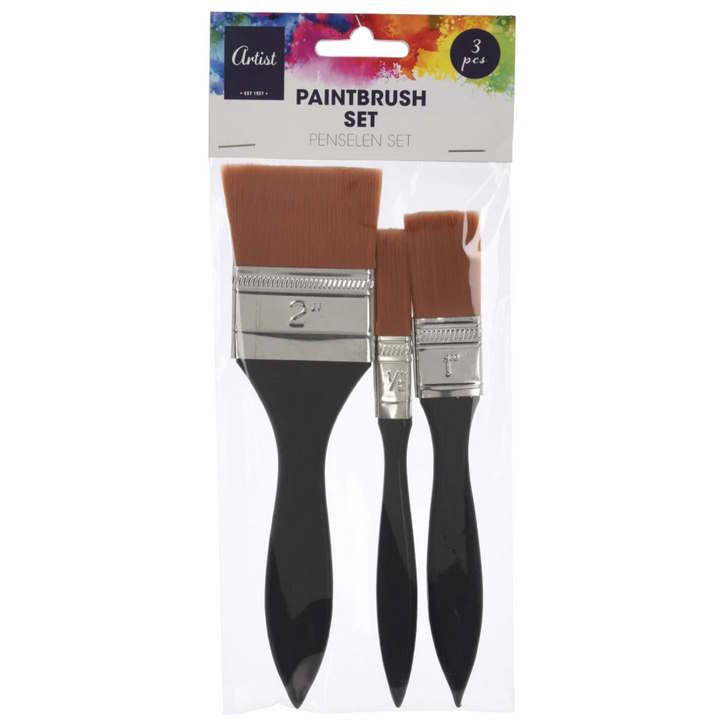 PENSSELI SETTI 3 KPL / PKT TAITEILIJALL - Taiteilijatarvikkeet - 8719987896521 - 1