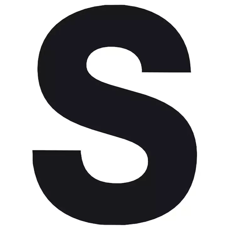 Pisla kirjaintarra s musta 8cm - Talonumerot ja -kirjaimet - 6414676008781 - 1