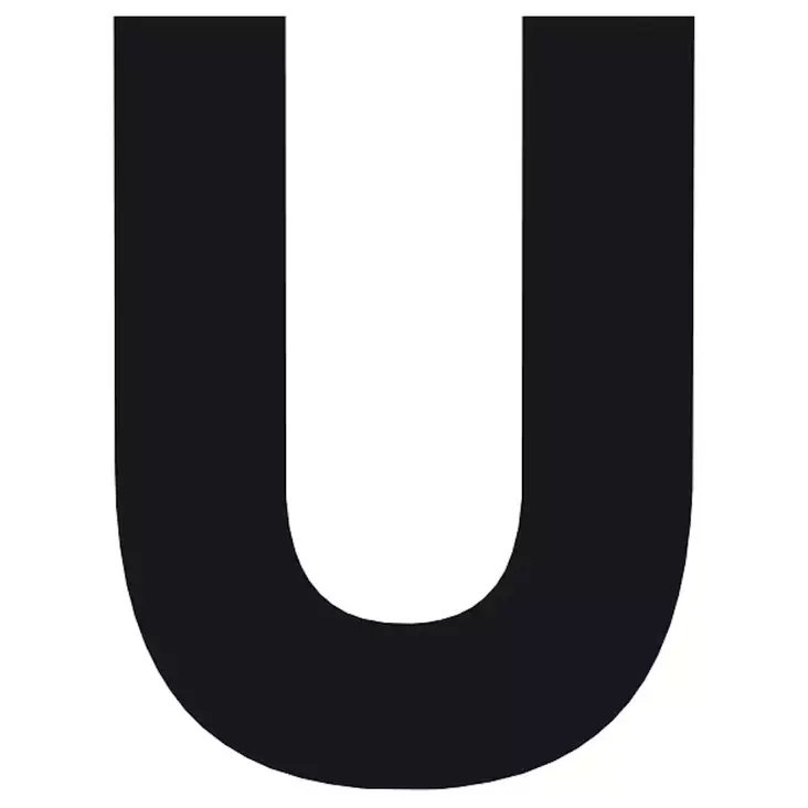 Pisla kirjaintarra u musta 8cm - Talonumerot ja -kirjaimet - 6414676008811 - 1