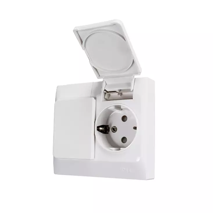 Pistorasia IP44 Nordic 2-os up - Pistorasiat, haaroittimet ja kytkimet - 6438140973221 - 1