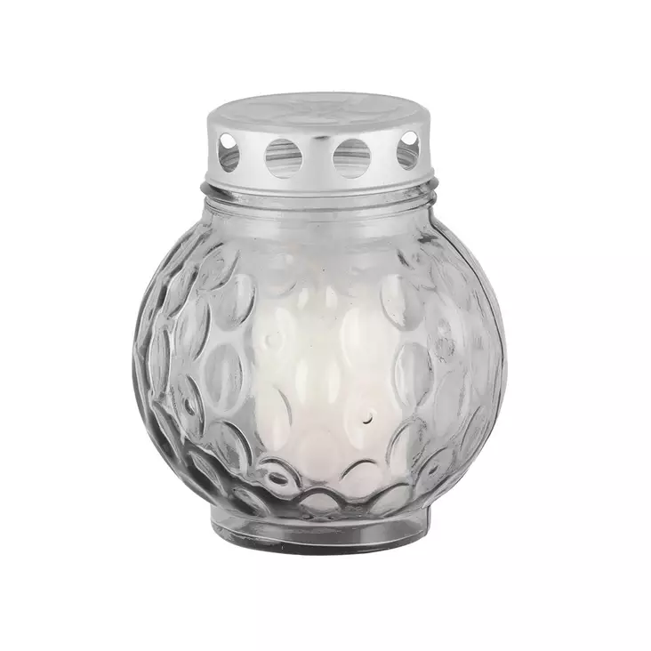 Puutarhalyhty lasia 16 cm grafiitti harm - Ulkolyhdyt - 6410413224391 - 1