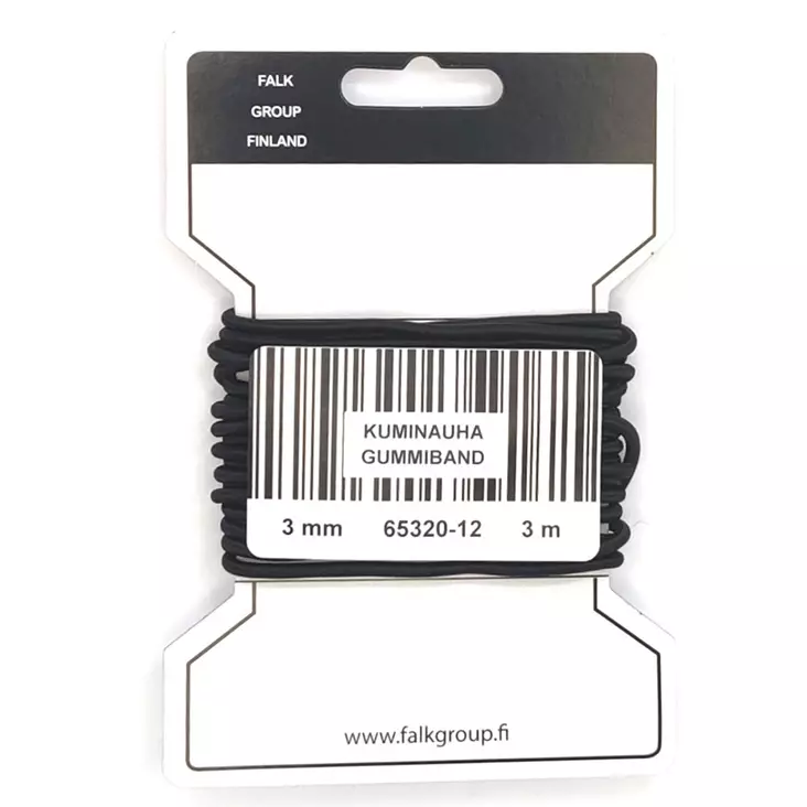 PYÖREÄKUMINAUHA MUSTA - Ompelulangat ja ompelutarvikkeet - 7316712125751 - 1