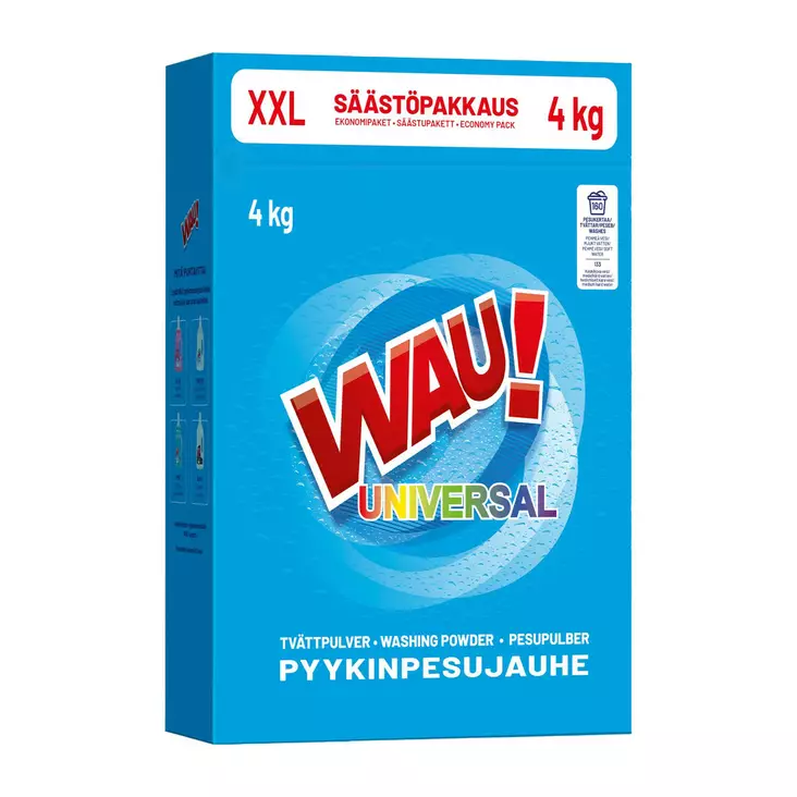 Pyykinpesujauhe Wau! Universal 4 kg - Pyykinpesujauheet - 6419642132231 - 1