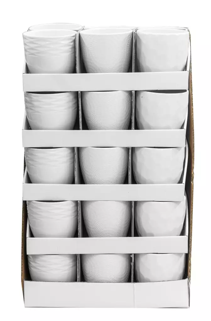 Ruukku valkoinen alusella 18,5cm - Sisäruukut ja suojaruukut - 6410412729071 - 1